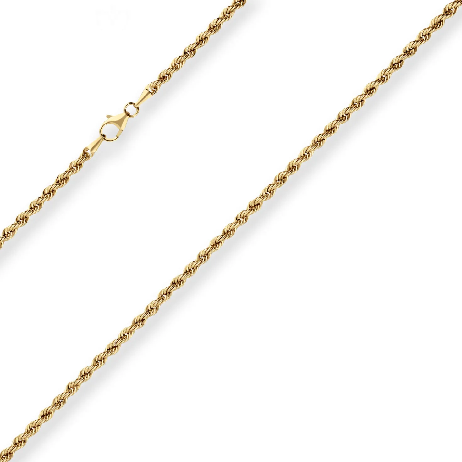 2,8mm Kordelkette Goldkette Collier Halskette aus 585 Gold Gelbgold 45cm
