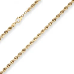 4,4mm Kordelkette Goldkette Collier Halskette aus 585 Gold Gelbgold 42cm