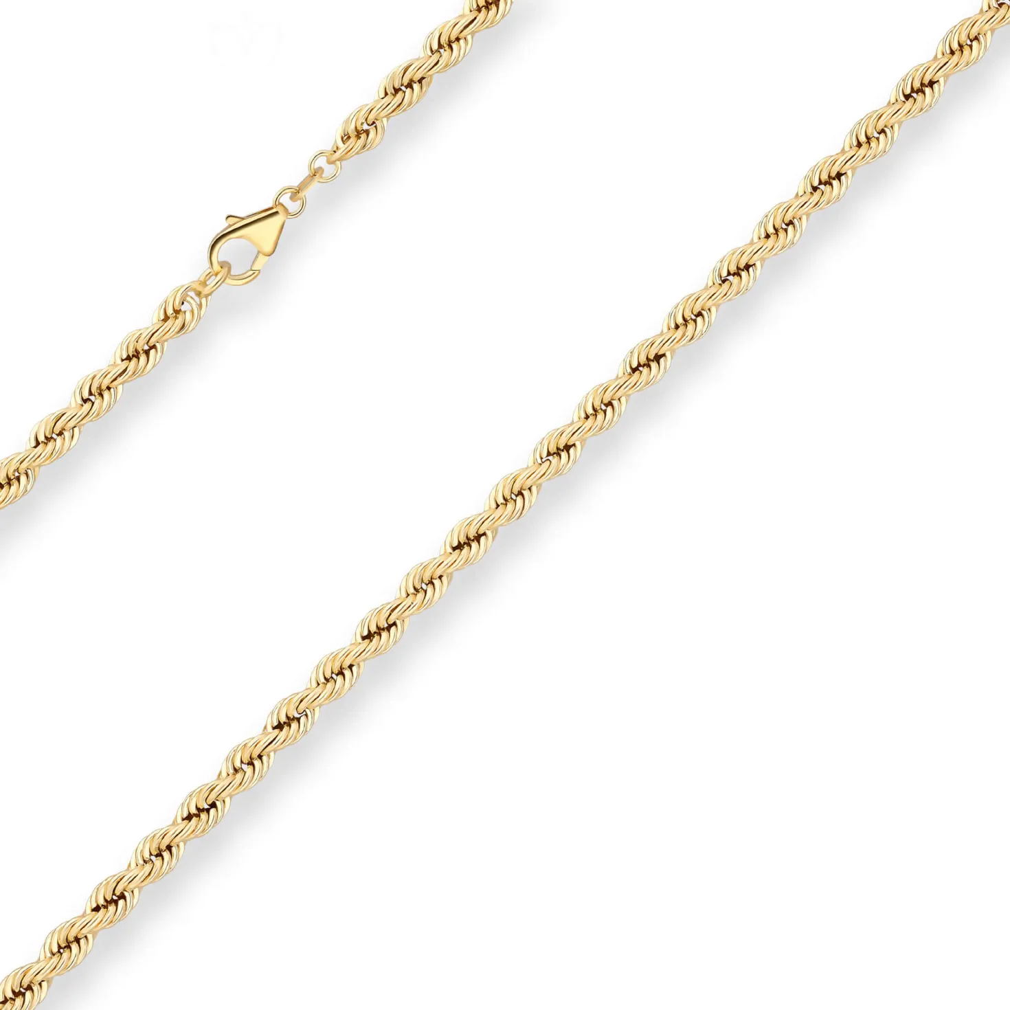 4,4mm Kordelkette Goldkette Collier Halskette aus 585 Gold Gelbgold 50cm