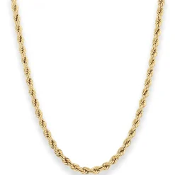 4,4mm Kordelkette Goldkette Collier Halskette aus 333 Gold Gelbgold 50cm