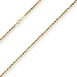 2,8mm Kordelkette Goldkette Collier Halskette aus 585 Gold Gelbgold 50cm