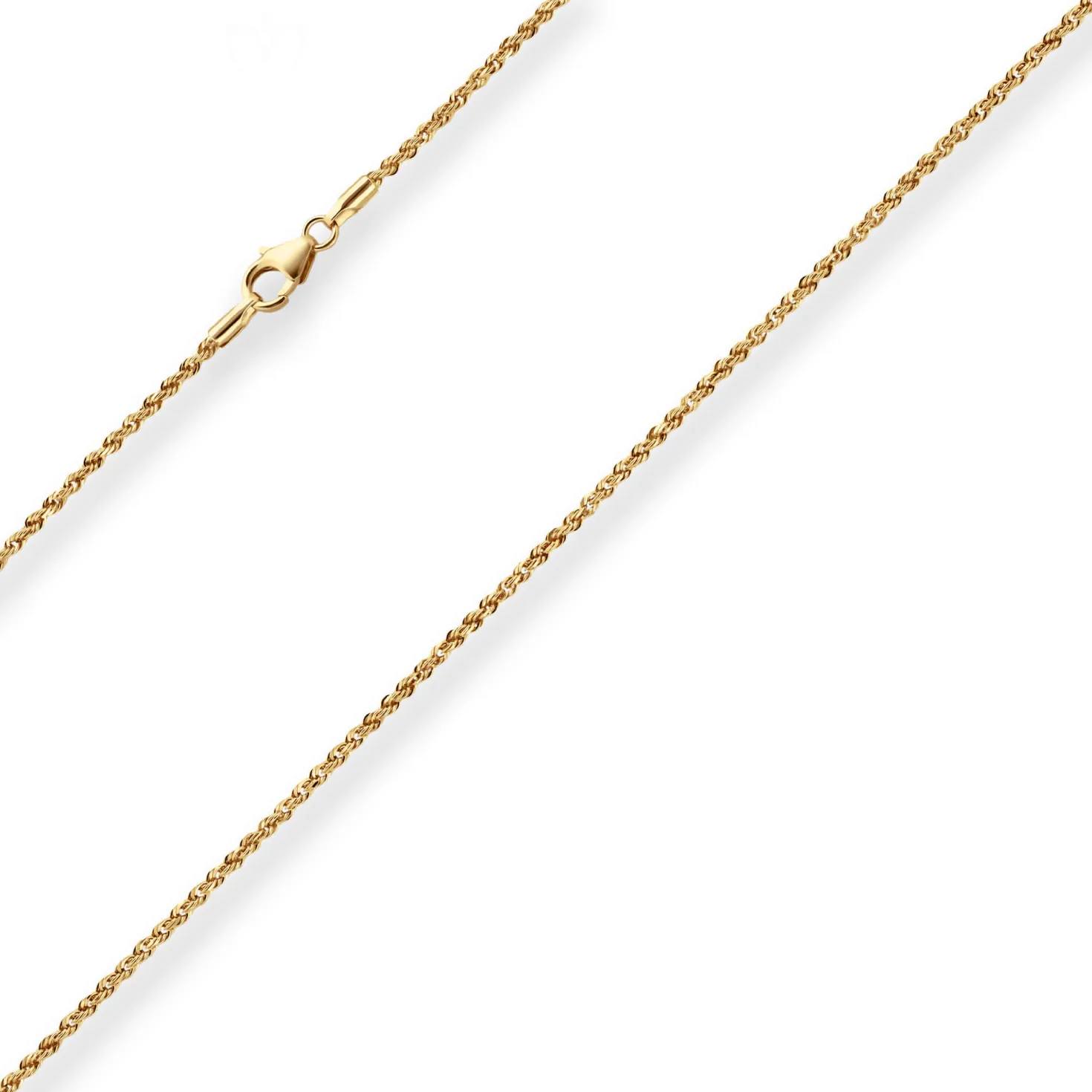 1,4mm Kordelkette massiv Goldkette Collier Halskette aus 750 Gold Gelbgold 42cm
