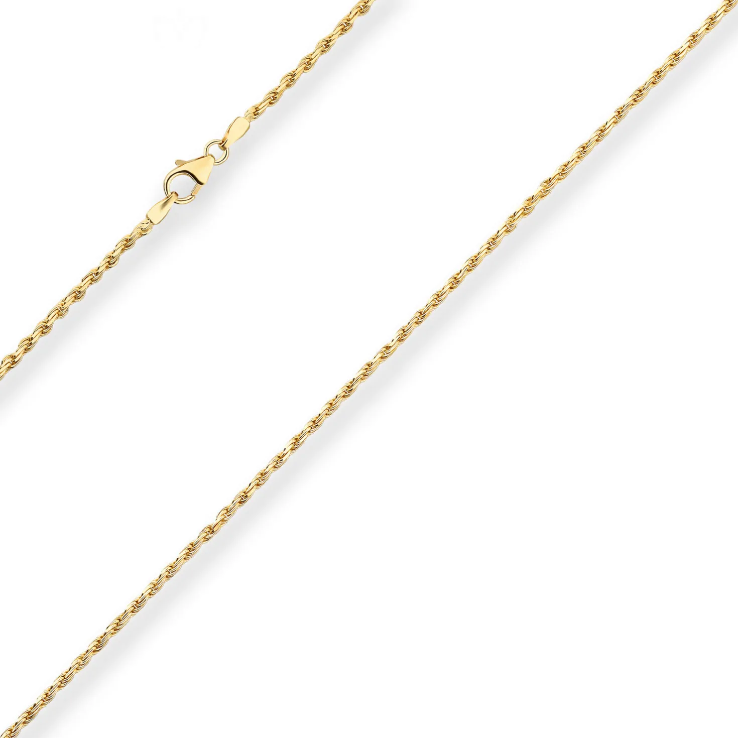 1,8mm Kordelkette massiv Goldkette Collier Halskette aus 750 Gold Gelbgold 50cm