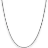 1,5mm Kordelkette massiv Kette Collier Halskette aus 925 Silber rhodiniert 60cm