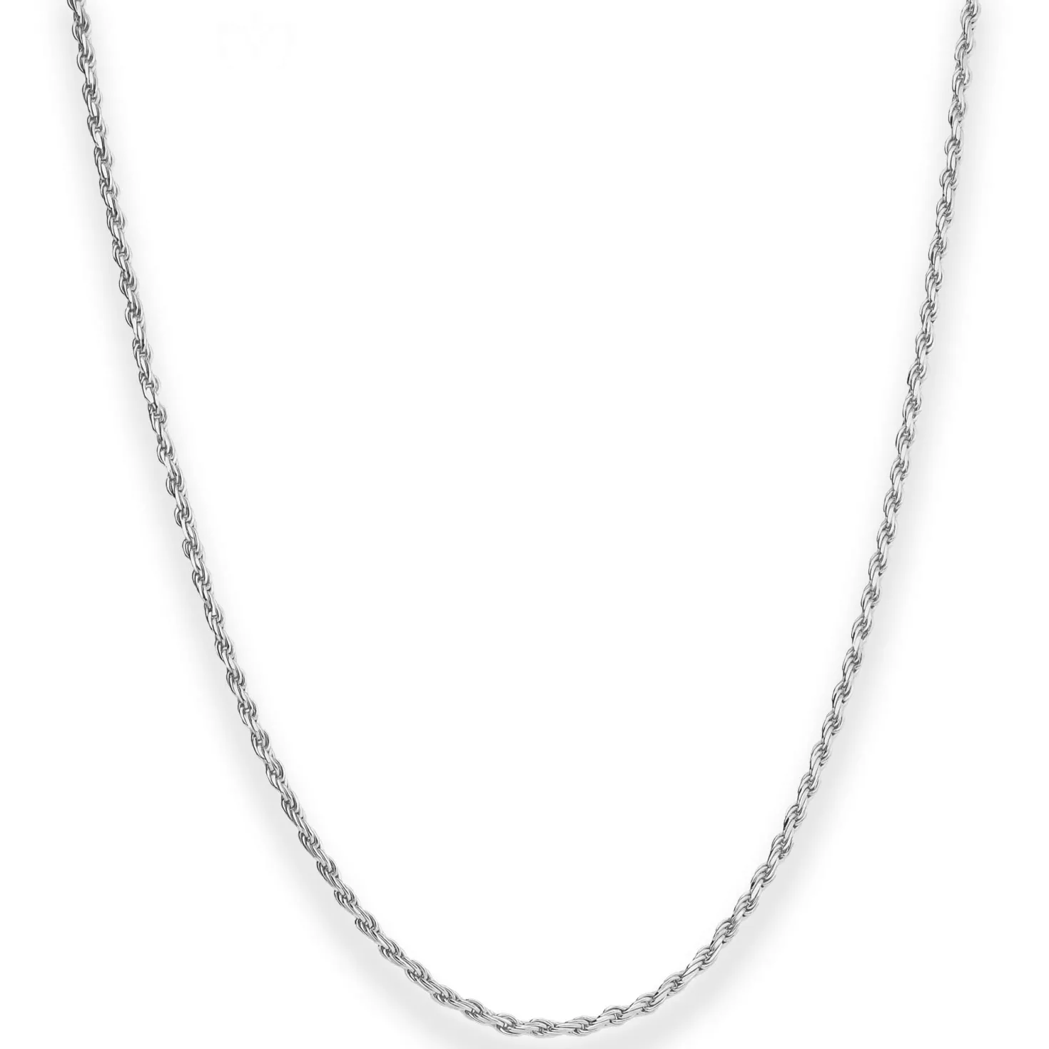 1,8mm Kordelkette massiv Silberkette Collier Halskette aus 925 Silber 55cm