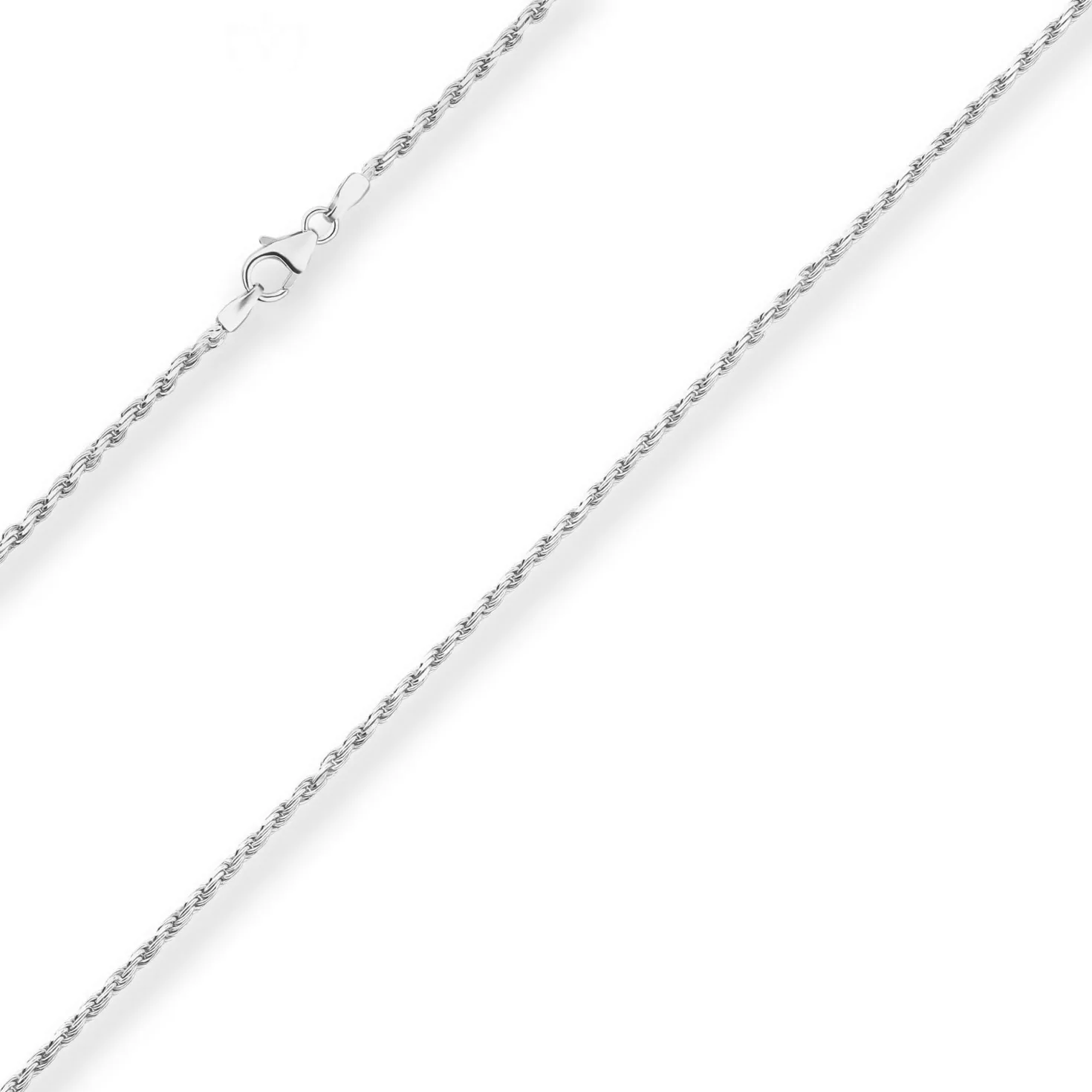 1,8mm Kordelkette massiv Silberkette Collier Halskette aus 925 Silber 55cm