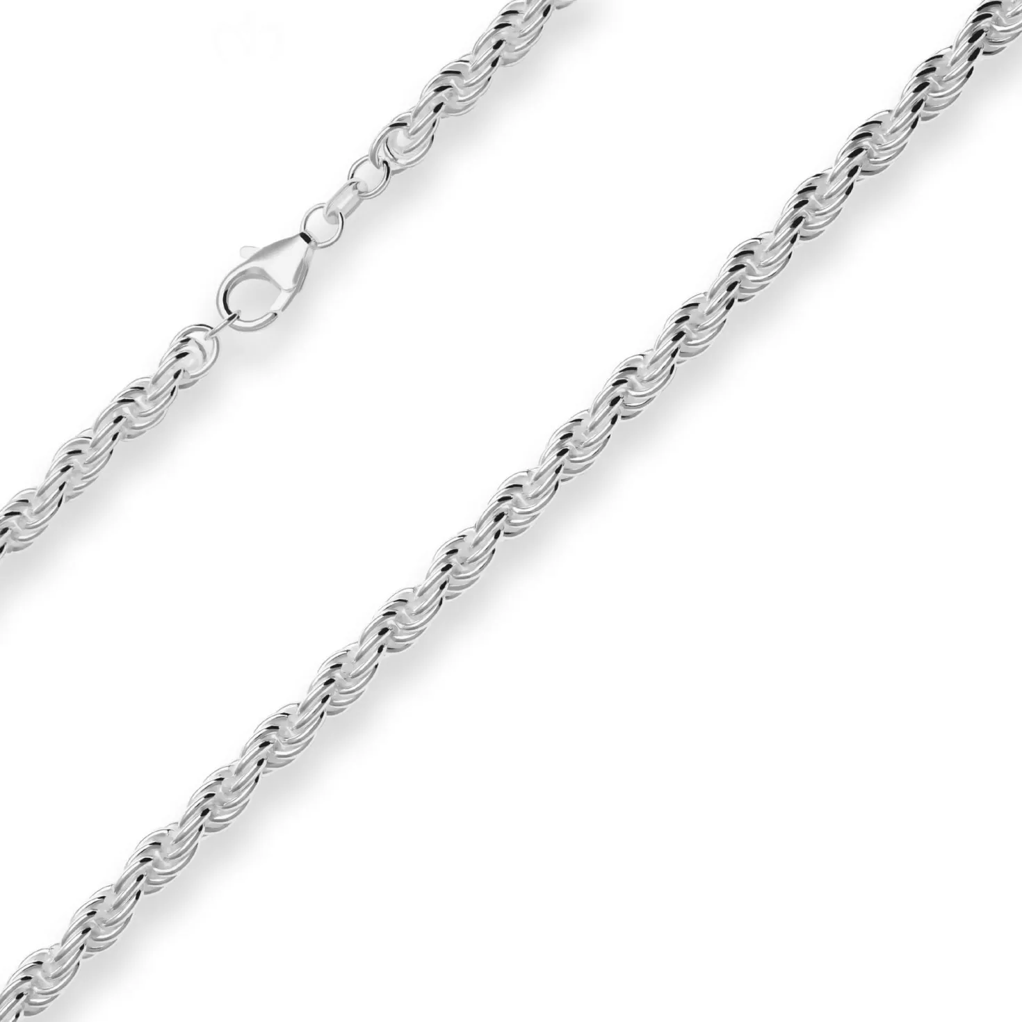 5mm Kordelkette massiv Silberkette Collier Halskette aus 925 Silber 60cm