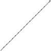 1,8mm Kugel-Armband Armkette aus 750 Gold Weißgold teil-schwarz-rhodiniert 17cm