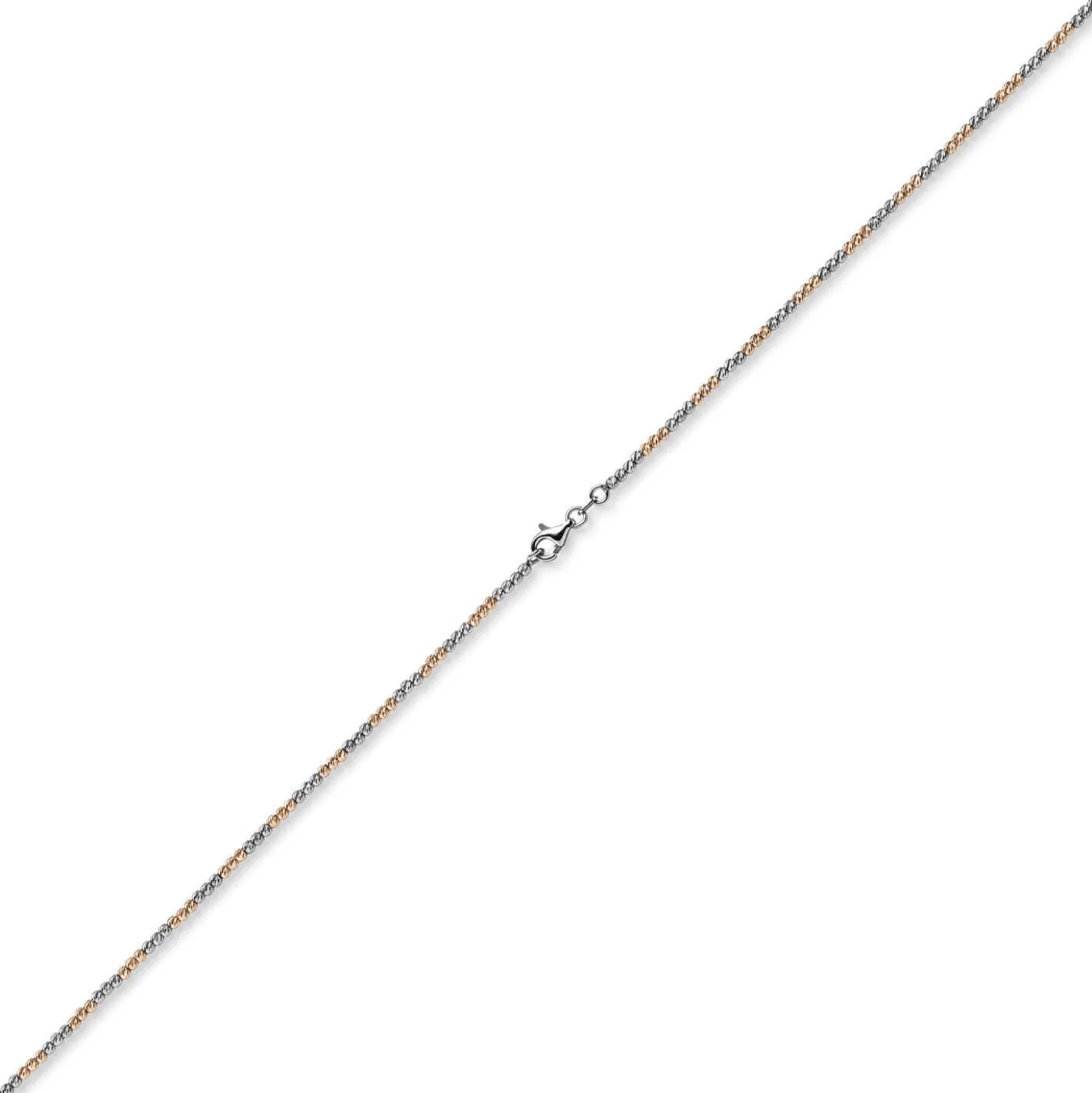 1,8mm Kugel-Armband Armkette 750 Gold Weißgold Rotgold bicolor Armschmuck, 18cm