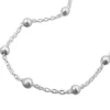 1,3mm Kugelkette & Ankerkette, Halsschmuck Kette mit Kugeln, 925 Silber, 45cm