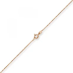 1mm Kugelkette diamantiert Kette Goldkette Halskette aus 585 Gold Rotgold, 38cm