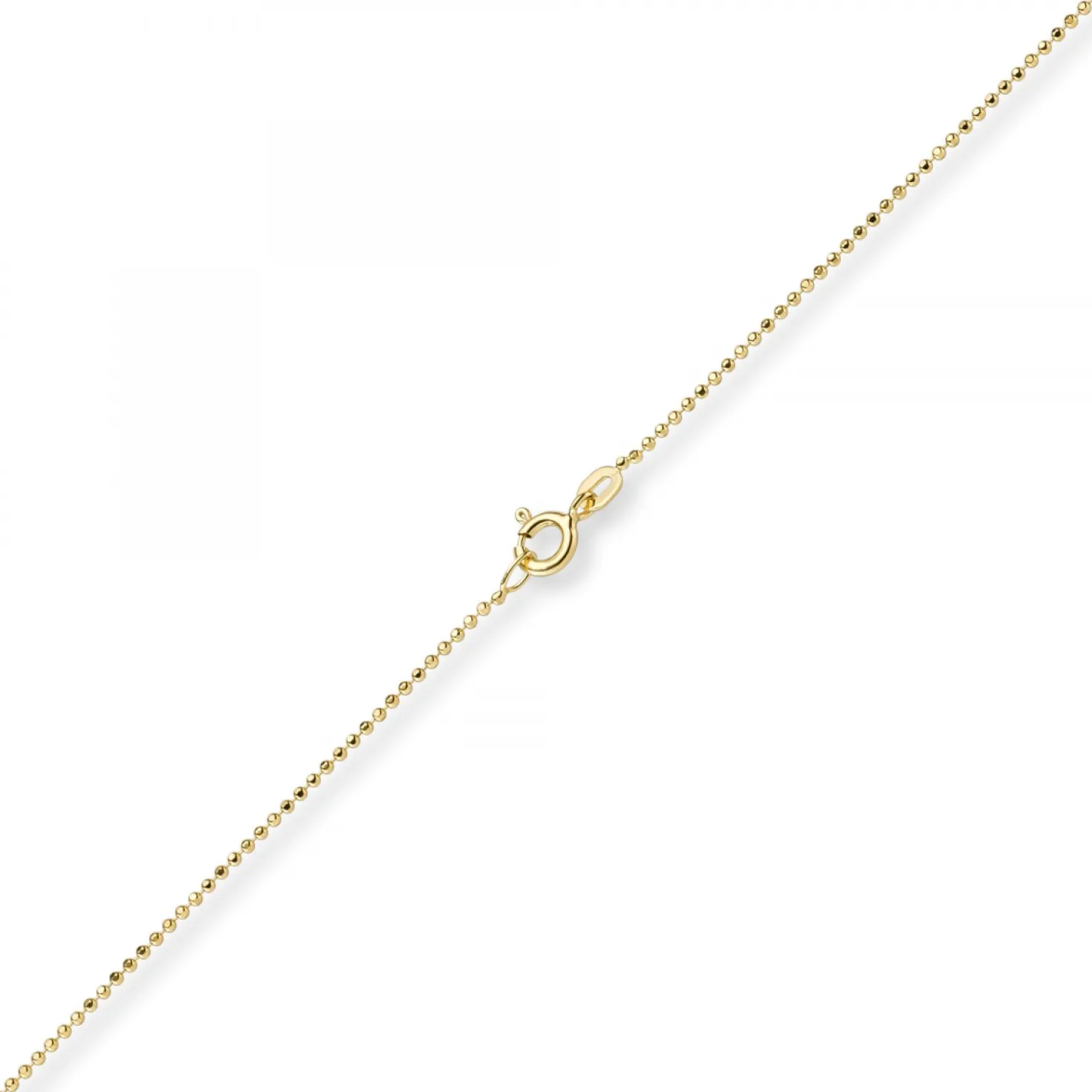 1mm Kugelkette diamantiert Kette Goldkette Halskette aus 585 Gold Gelbgold, 38cm