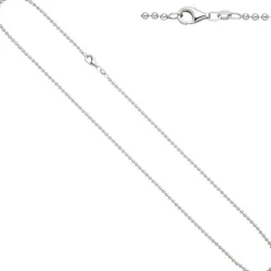 1,2mm Kugelkette diamantiert Kette Halskette Collier aus 925 Silber, 38cm
