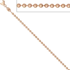 2,0mm Kugelkette Gold Halskette Collier Goldkette 585 Gold Rotgold 42cm