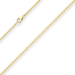 2,5mm Kugelkette Goldkette Collier Halskette aus 585 Gold Gelbgold 45cm