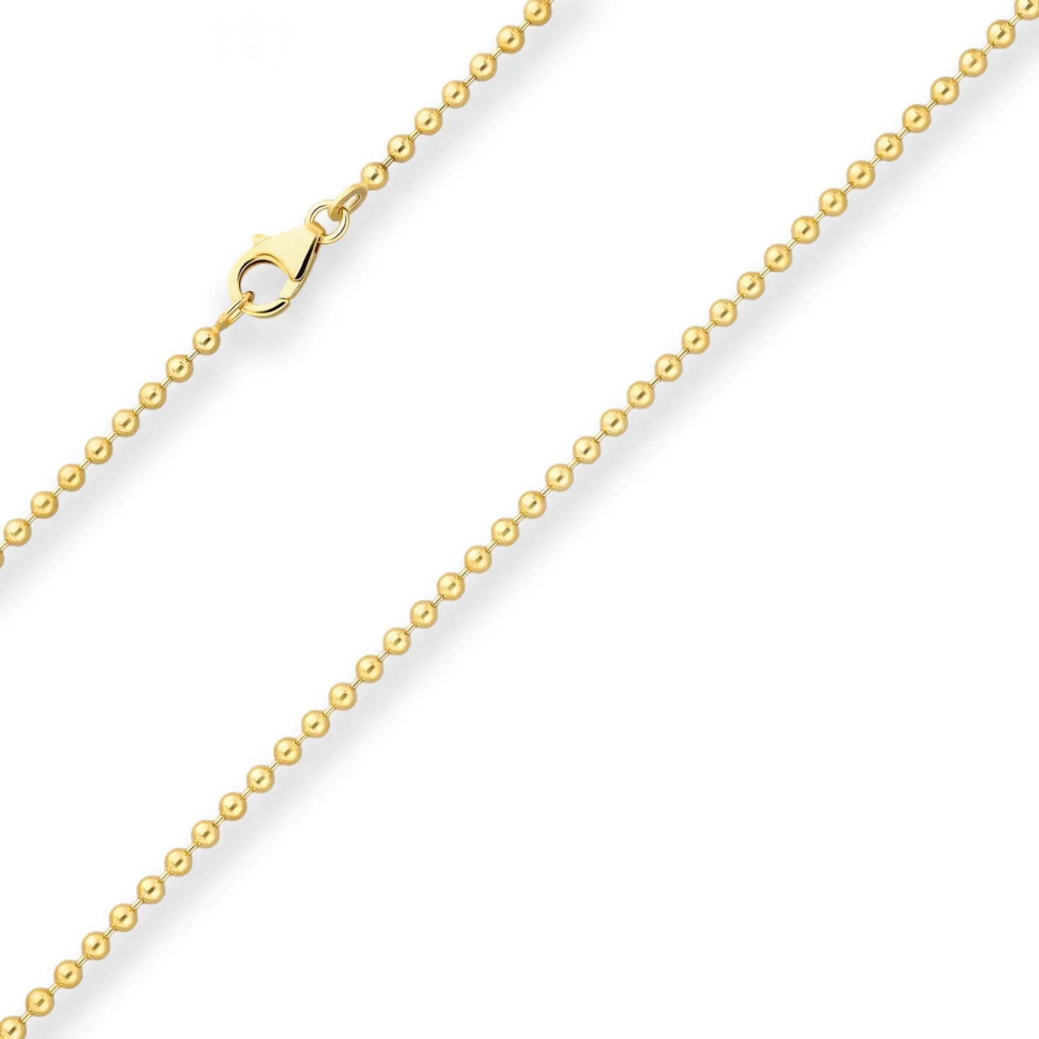 2,5mm Kugelkette Goldkette Collier Halskette aus 585 Gold Gelbgold 45cm