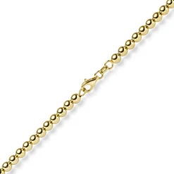 4mm Kugelkette Halskette Collier aus 585 Gold Gelbgold glatt glänzend 45cm