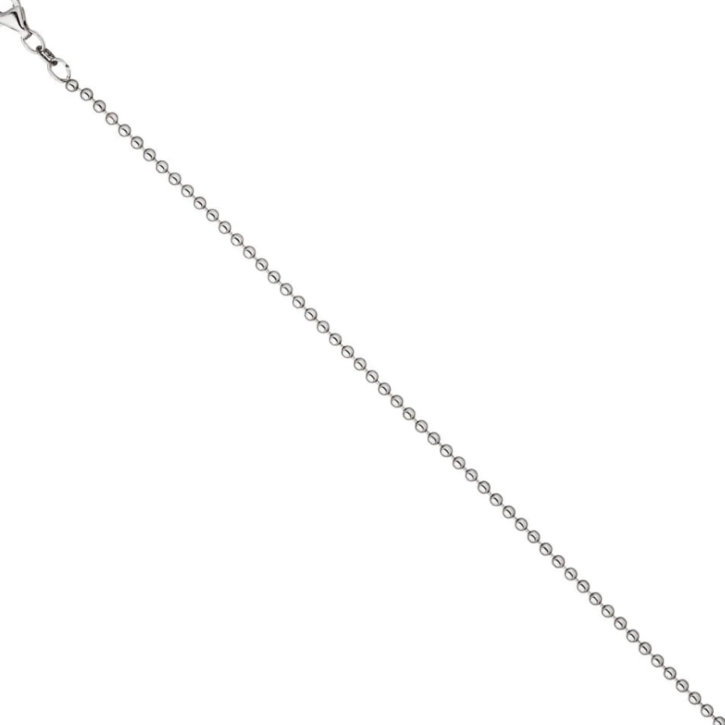 2mm Kugelkette Kette Halskette Collier Halsschmuck aus echtem 925 Silber, 50cm