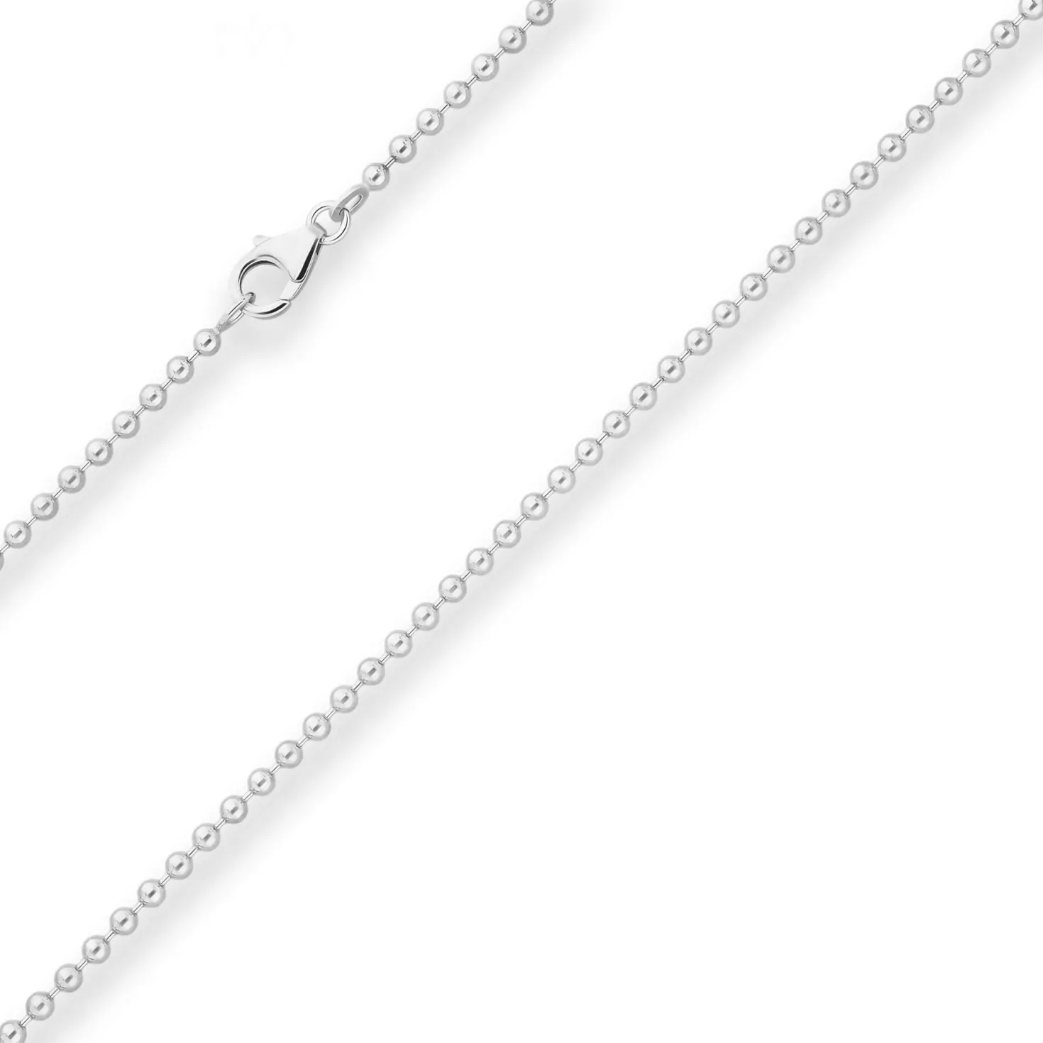 2,5mm Kugelkette Silberkette Collier Halskette aus 925 Silber 50cm