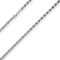 3,9mm Kugelkette Silberkette Collier Halskette aus 925 Silber rhodiniert 45cm
