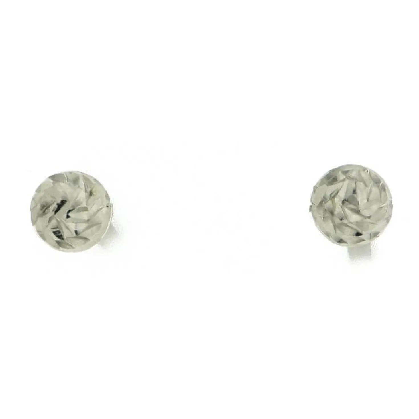 6mm Kugel Ohrstecker Stecker Ohrschmuck 750 Gold Weißgold diamantiert
