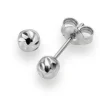4mm Kugel Ohrstecker Stecker Ohrschmuck 750 Gold Weißgold diamantiert
