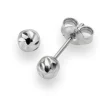 4mm Kugel Ohrstecker Stecker Ohrschmuck 585 Gold Weißgold diamantiert