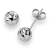 6mm Kugel Ohrstecker Stecker Ohrschmuck 585 Gold Weißgold diamantiert