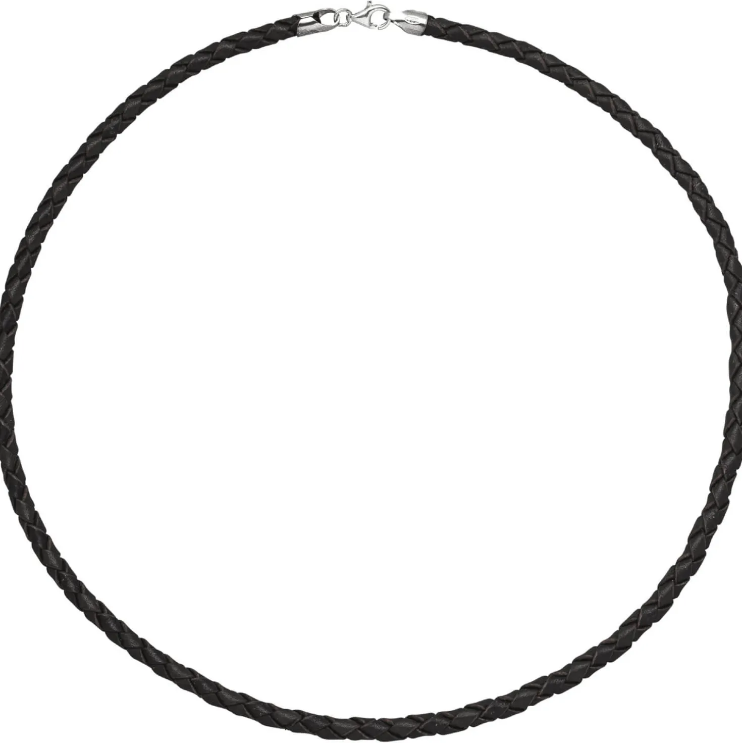 4,1mm Lederkette Kette Halskette Halsschmuck braun 925 Silber 45cm