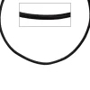 2mm Lederkette Lederband, schwarz, Karabiner 925 Silber, Unisex, 50cm