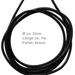 2mm Lederschnur Lederkette aus dunkelbraunem Leder Lederschmuck, 100cm