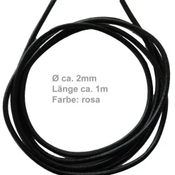 2mm Lederschnur Lederkette aus rosanem Leder Lederschmuck, 100cm