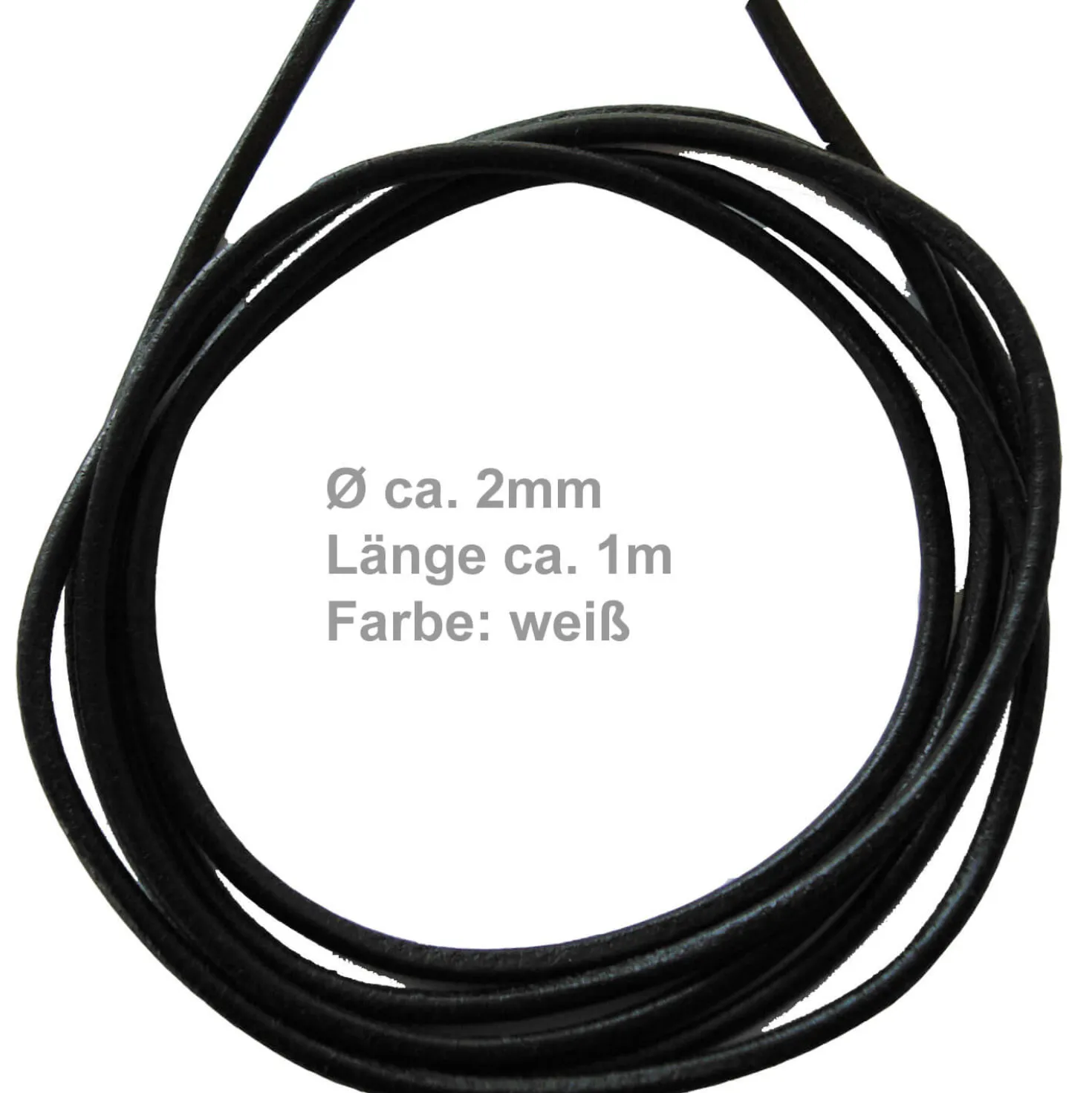 2mm Lederschnur Lederkette aus weißem Leder Lederschmuck, 100cm