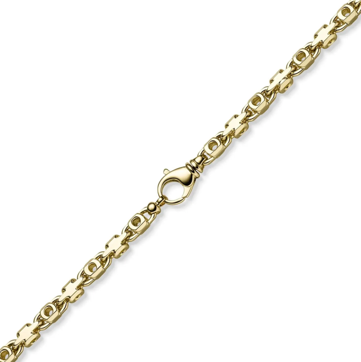 6,5mm Monte Carlo Armband Armkette aus 585 Gold Gelbgold massiv 22cm