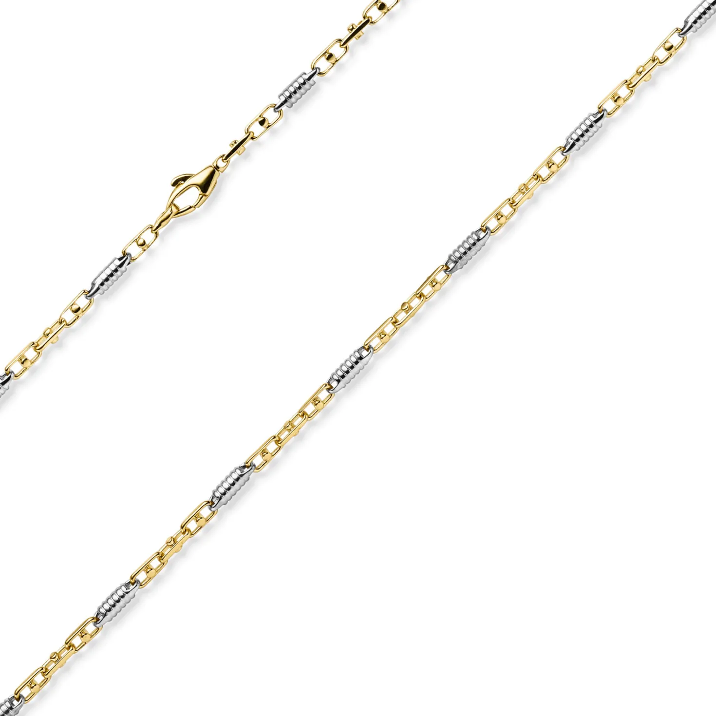 2,5mm Monte Carlo Kette Halskette aus 585 Gold Gelbgold Weißgold massiv 50cm