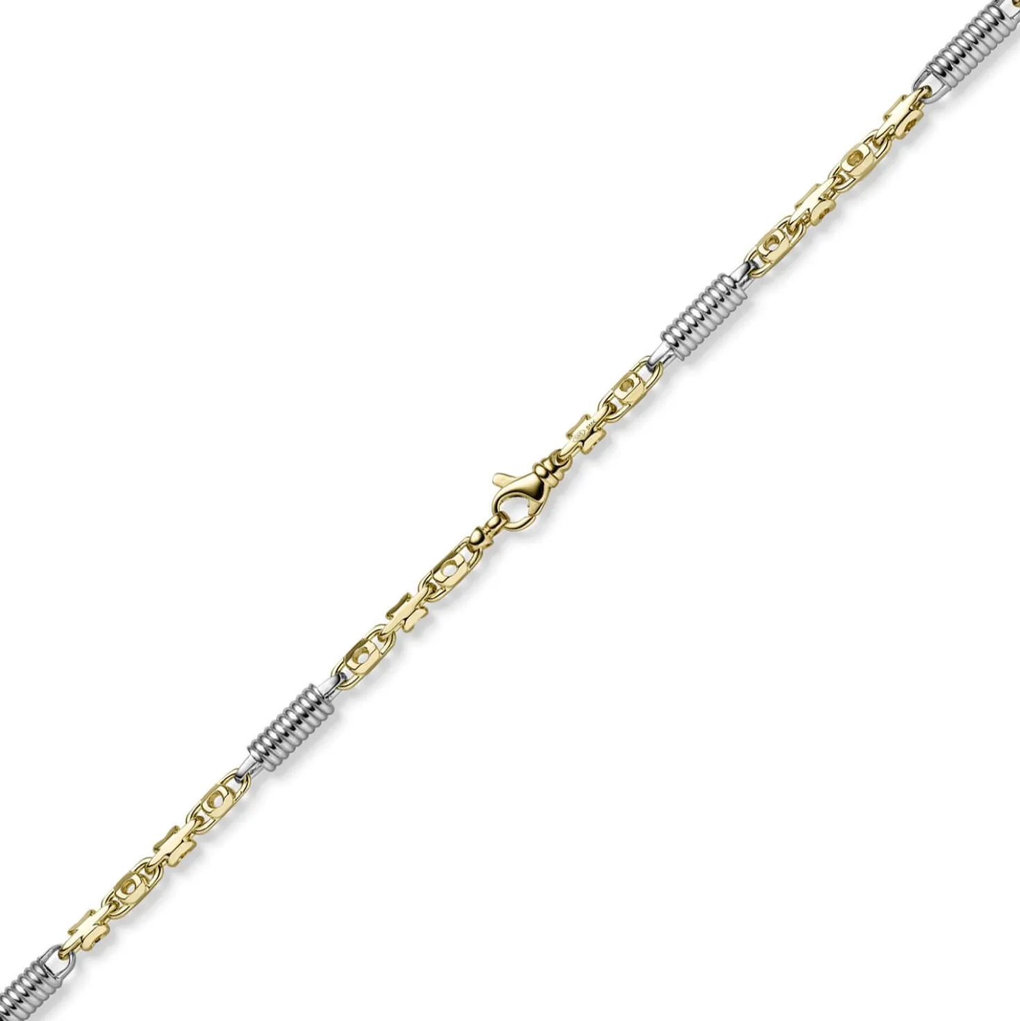 5,5mm Monte Carlo Kette Halskette 585 Gold Gelbgold Weißgold massiv 65cm Herren