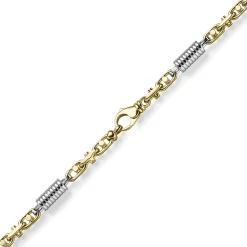 7mm Monte Carlo Kette Halskette 750 Gold Gelbgold Weißgold massiv bicolor 70cm