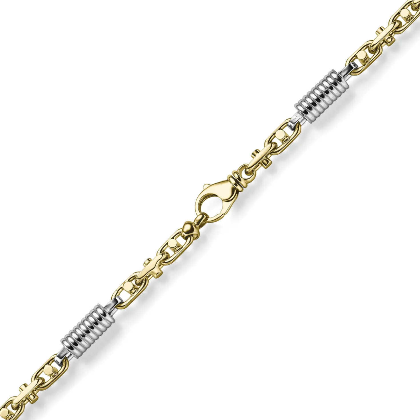 7mm Monte Carlo Kette Halskette 750 Gold Gelbgold Weißgold massiv bicolor 70cm