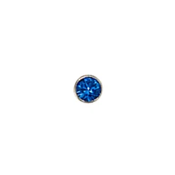 2,2mm Nasenpiercing Nasenstecker, Kristall blau, Edelstahl, Damen