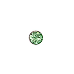 2,2mm Nasenpiercing Nasenstecker, Kristall grün, Edelstahl, Damen