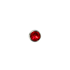 2,2mm Nasenpiercing Nasenstecker, Kristall rot, Edelstahl, Damen