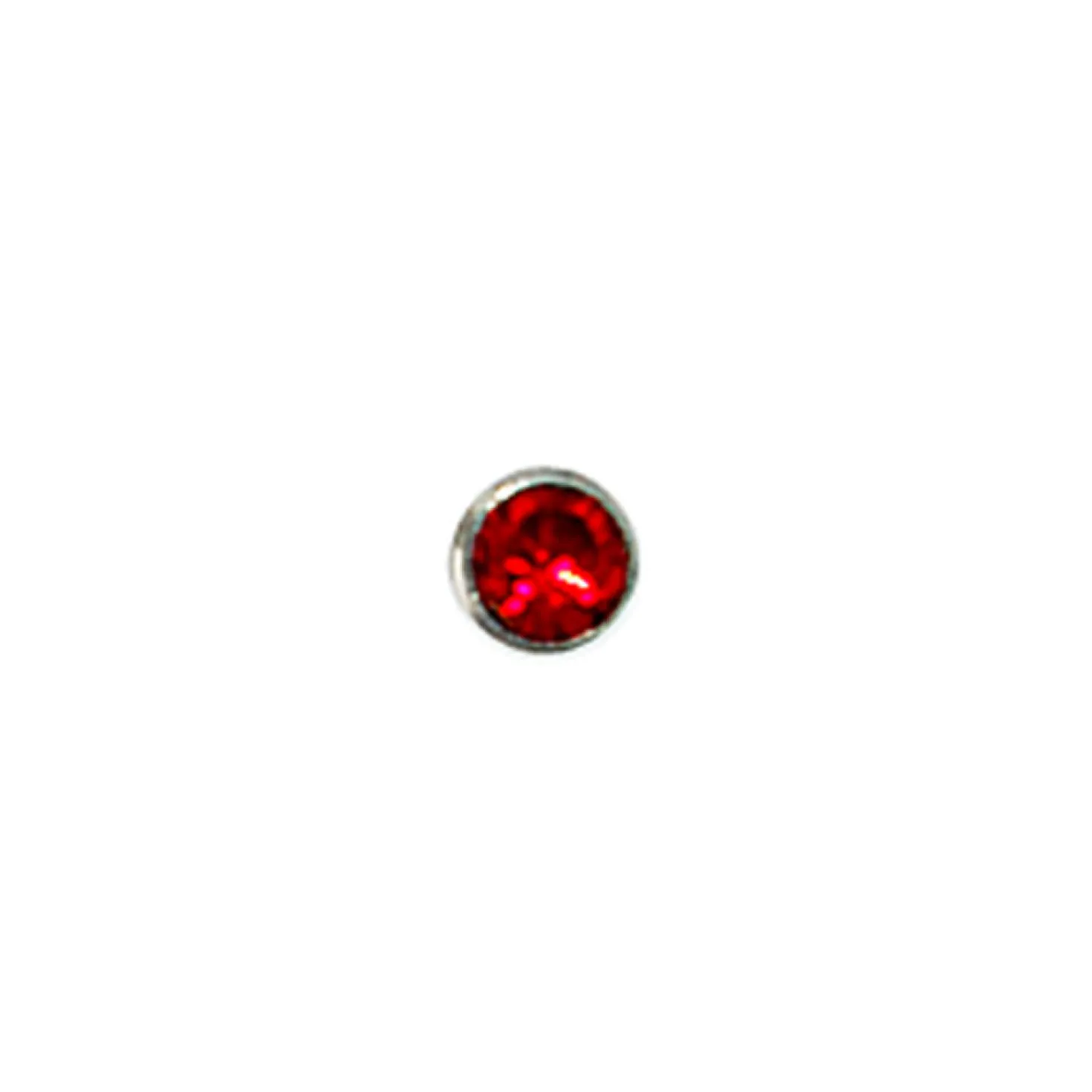 2,2mm Nasenpiercing Nasenstecker, Kristall rot, Edelstahl, Damen