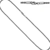 2,9mm Nylonkordel graue Kette aus Edelstahl Halsschmuck, 50cm
