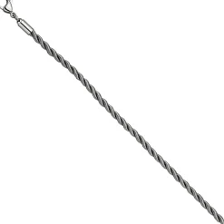 2,9mm Nylonkordel graue Kette aus Edelstahl Halsschmuck, 50cm