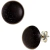 12mm Ohrstecker Ohrringe, 925 Silber, Goldfluss dunkelblau rund, Damen