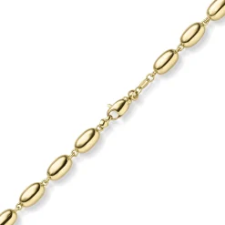 6,5mm Oliven-Kette Halskette Collier aus 585 Gold Gelbgold glänzend 50cm