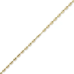 6,5mm Oliven-Kette Halskette Collier aus 585 Gold Gelbgold glänzend 50cm