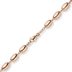 6,5mm Oliven-Kette Halskette Collier aus 585 Gold Rotgold glänzend 45cm