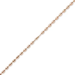 6,5mm Oliven-Kette Halskette Collier aus 585 Gold Rotgold glänzend 45cm