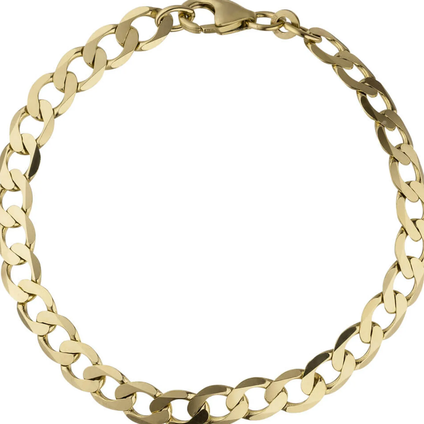 6,6mm Panzerarmband Armband Armkette Armschmuck aus 333 Gold Gelbgold 21cm